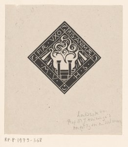 Vigne ter reminiscence aan Mary Vincentia Huizinga-Schorer Själens fromma fru M.V.H.S. (titel på objekt) av Richard Nicolaüs Roland Holst