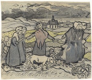 Fiskarfruar i sanddynerna av Richard Nicolaüs Roland Holst