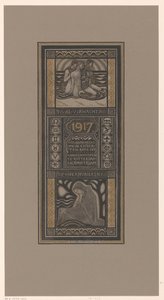 Välgörenhetskalender för 1917 Det är redan förväntan eller minne: Benevolence Calendar till förmån för cancerinstituten i Rotterdam och Amsterdam (titel på objekt) av Richard Nicolaüs Roland Holst