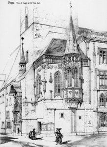Kapellet i det gamla rådhuset, Prag, Tjeckien, 1800-talet. av Richard Norman Shaw