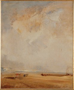 En vy över Normandies strand ... av Richard Parkes Bonington