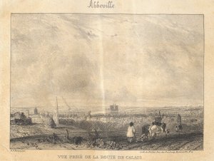 Abbeville - Utsikt tagen, från vägen till Calais av Richard Parkes Bonington