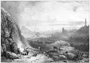 Edinburgh från Sankt Antoniuskapellet av Richard Parkes Bonington