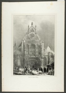 Fasaden på kyrkan i Brou av Richard Parkes Bonington