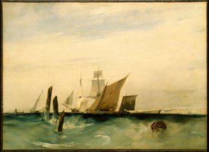 Marin: utanför den franska kusten av Richard Parkes Bonington