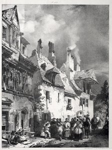 Gata i utkanten av Besançon, Frankrike av Richard Parkes Bonington