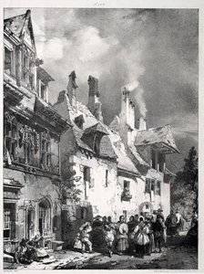 Gata i utkanten av Besançon, Frankrike av Richard Parkes Bonington