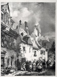 Gata i utkanten av Besançon, Frankrike, 1827. av Richard Parkes Bonington