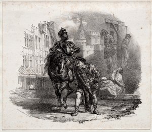 Flykten från Argyle Castle av Richard Parkes Bonington