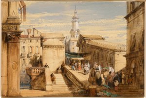 Rialto, Venedig av Richard Parkes Bonington
