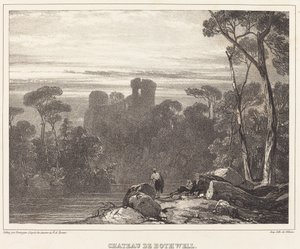 Chateau de Bothwell av Richard Parkes Bonington after Francois Alexandre Pernot