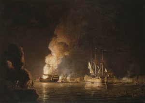 Erövring Louisbourg 1758 / Gem. v. Paton.