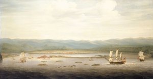 Vy över Port Royal, Jamaica, ca 1758 (olja på duk) av Richard Paton