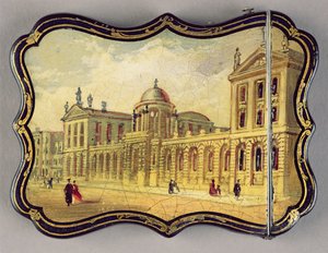Victoriansk kortväska, med en scen av Queen