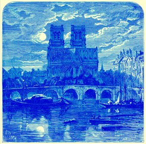 Cathedral of Notre Dame, illustration från "French Pictures" av Samuel Green, publicerad 1878 (digitalt förbättrad bild)