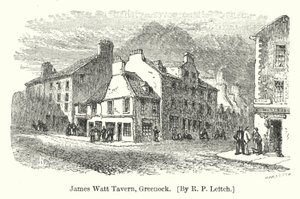 James Watt Tavern, Greenock (gravyr) av Richard Principal (after) Leitch