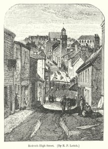 Redruth High Street (gravyr) av Richard Principal (after) Leitch