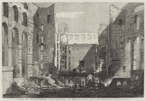 Ruinerna av Covent-Garden Theatre, Hennes Majestät och Prinsessan Kungligas besök