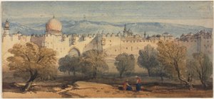 St. Stephens Gate, Jerusalem, ca. 1860. av Richard Principal Leitch