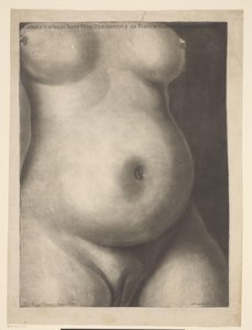 Torso av en gravid kvinna Sex anatomiska utskrifter av en graviditet (serietitel) Demonstrationer av en gravid livmoder hos en kvinna på heltid (...) (serietitel) Caroli Nicolai Jenty Uteri Praegnantis & ad Partum Maturi Demonstrationes (serien