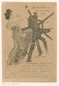 Visitkort från tryckerierna Auguste och Eugène Delâtre i Paris av Richard Ranft