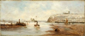 "Fyr utanför Cardiffs hamnar", 1861-1916 av Richard Short