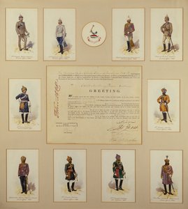 Officerare från den brittiska armén i uniform av R.Simkin, 1800-talet
