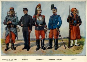 Typer av den franska armén, 1919. av Richard Simkin
