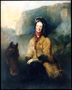Lady Florentia Sale, på reträtt från Kabul, Kabulkatastrofen av Richard Thomas Bott