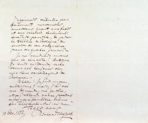 Handskrivet brev från Richard Wagner till Luigi Mancinelli, 10 december av Richard Wagner