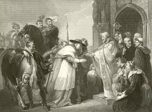Kardinal Wolsey i Leicester Abbey av Richard Westall