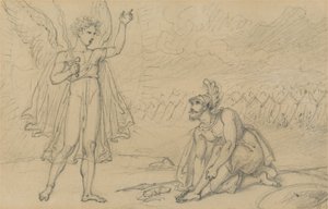Josua och ängeln (Josua 5:13) av Richard Westall