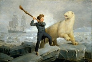 Nelson och björnen, ca 1806 (olja på ekpanel) av Richard Westall
