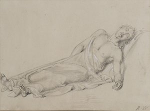 Studera [för Kristi gravläggning] (penna) av Richard Westall