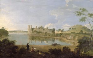 Caernarvon Castle, ca 1745-50 (olja på duk) av Richard Wilson