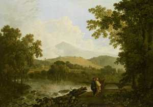 Cicero och hans vänner, Atticus och Quintus, i hans villa på Arpinum