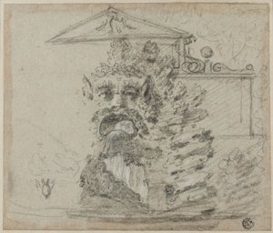 "Il Mascherone", en fontän i rocaillestil på Villa Borgheses tomt av Richard Wilson