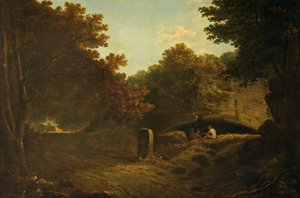 La Riccia, nära Albano, Italien 1752-57 (olja på duk) av Richard Wilson