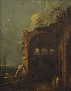 Maecenas Villa Tivoli, c.1765 (olja på duk) av Richard Wilson