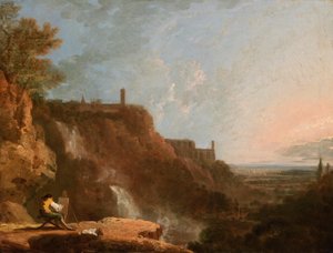 Palatset i Mykene, Tivoli, och vy mot Rom i fjärran av Richard Wilson