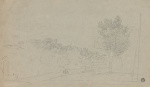 Vy över Wilson House and Gardens (recto); Utsikt över Wilson House and Gardens (verso) av Richard Wilson