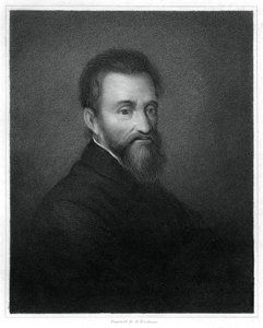 Michelangelo, italiensk renässansskulptör, målare, arkitekt och poet, 1833.