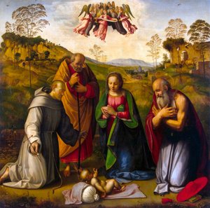 Jungfrun med barnet och de heliga Francis och Hieronymus