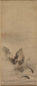 Fish and Rock, Fish and Seaweed, 1500-talet. av Rinkyo