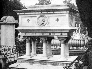 Tomb of Elizabeth Browning, Florens, design av Lord Leighton, 1923.