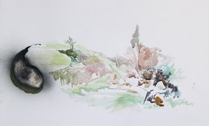 Fly Tip, 2015 (akvarell) av Rob D Davies