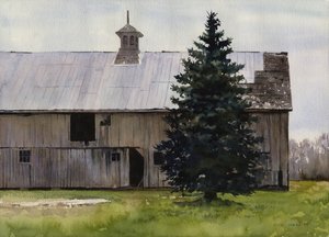 April Morning, 2008 (akvarell på papper) av Rob Wood