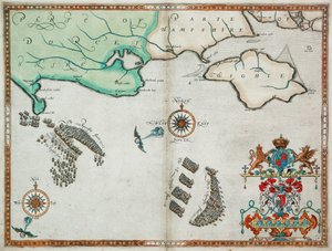 De engelska och spanska flottorna mellan Portland Bill och Isle of Wight den 2-3 augusti 1588
