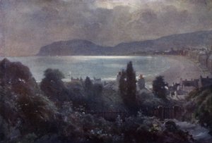 A Nocturne, Llandudno Bay (färg litho)