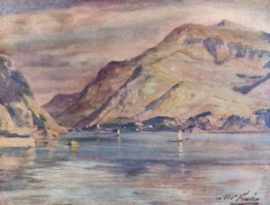 Snowdon från Cwm-y-Glo (färg litho) av Robert (after) Fowler
